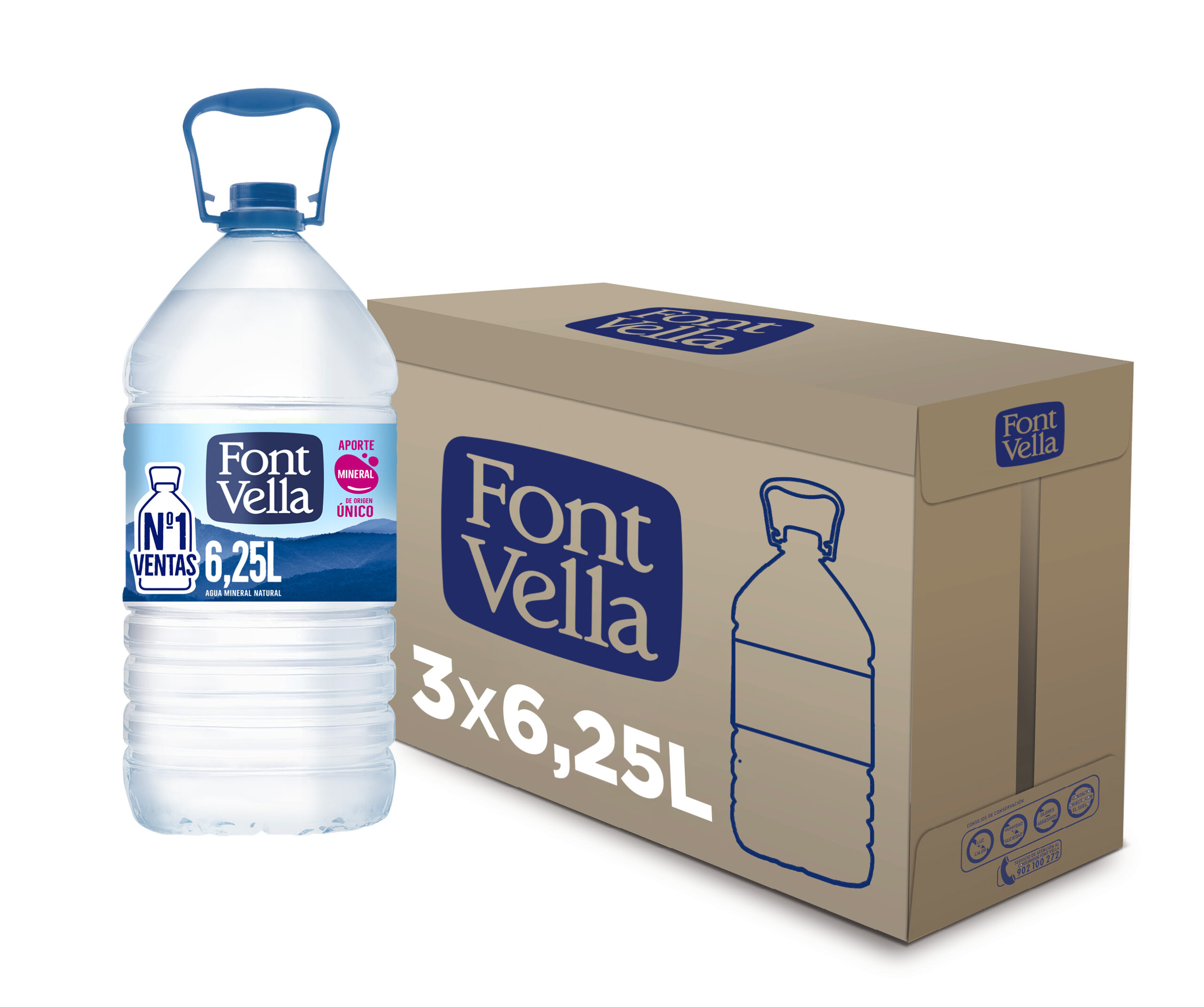 Agua FontVella 6.25L X 3